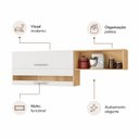 Ver imagem 4 de Armário Aéreo Duplo 100% MDF 2 Portas 200cm Carménère Amêndoa / Off White Ronipa