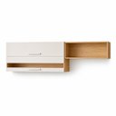 Ver imagem 2 de Armário Aéreo Duplo 100% MDF 2 Portas 200cm Carménère Amêndoa / Off White Ronipa