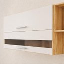Ver imagem 5 de Armário Aéreo Duplo 100% MDF 2 Portas 200cm Carménère Amêndoa / Off White Ronipa