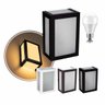Arandela Alumino Externa 5 Vidros Preto + Led A60 12w Br. Quente St2777 - 6