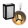 Arandela Alumino Externa 5 Vidros Preto + Led A60 12w Br. Quente St2777 - 1