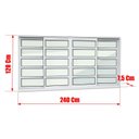 Ver imagem 6 de Janela Elite com Travessas 4 Folhas Moveis 120 X 240 Vidro Liso