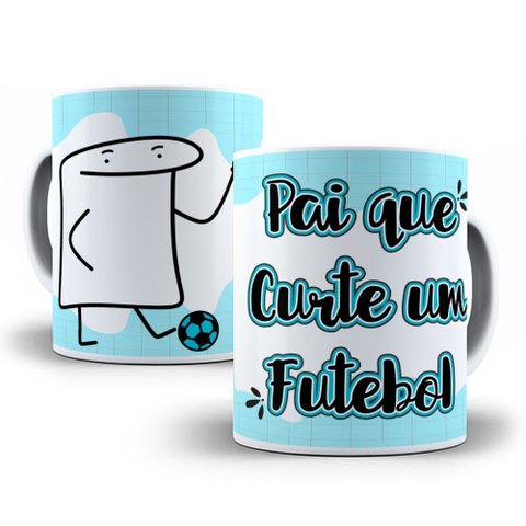 Caneca de Porcelana Flork "pai que Curte Um Futebol"