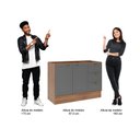 Ver imagem 6 de Balcão Gabinete de Pia 120cm MDF 2 Portas 3 Gavetas Milla Móveis Carraro