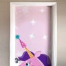 Adesivo para Porta Unicórnio com Estrelas- 83X210Cm - 3