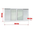 Ver imagem 5 de Veneziana Elite 6 Folhas Moveis 120 x 240 Vidro Liso Branco Brimak