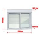 Ver imagem 6 de Janela Elite 2 Folhas Moveis com Persiana Integrada 100 X 120 Vidro Liso