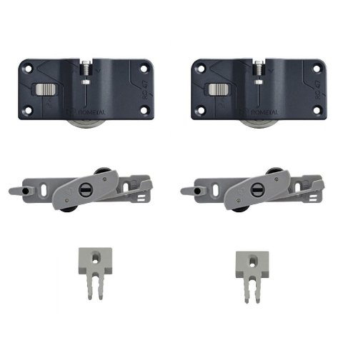 Kit para Porta de Correr Ro 47 4032 Or Embutido 60kg 1 Porta Rometal Unitário
