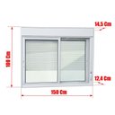Ver imagem 6 de Janela Elite 2 Folhas Moveis com Persiana Integrada 100 X 150 Vidro Liso