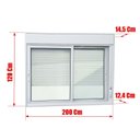 Ver imagem 6 de Janela Elite 2 Folhas Moveis com Persiana Integrada 120 X 200 Vidro Liso