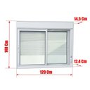 Ver imagem 6 de Janela Elite 2 Folhas Moveis com Persiana Integrada 140 x 120 Vidro Liso Branco Brimak