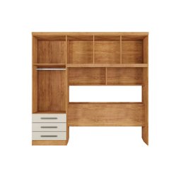 Guarda Roupa Casal 5 Portas Cabeceira Baú México Cedro Areia - Rud Rack - 3