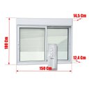 Ver imagem 6 de Janela Elite 2 Folhas Moveis com Persiana Integrada Correr com Motor e Controle Remoto 100 X 150 Vid