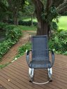 Ver imagem 2 de 2 Cadeiras de Balanço e Mesa Centro em Alumínio - Jardim, Área - Pedra Ferro