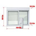 Ver imagem 6 de Janela Elite 2 Folhas Moveis com Persiana Integrada Correr com Motor e Controle Remoto 100 X 200 Vid