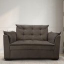 Ver imagem 2 de Sofá 2 Lugares para Sala Moderno Confortável Ágata Suede Marrom