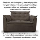 Ver imagem 5 de Sofá 2 Lugares para Sala Moderno Confortável Ágata Suede Marrom