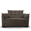 Ver imagem 1 de Sofá 2 Lugares para Sala Moderno Confortável Ágata Suede Marrom