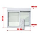Ver imagem 6 de Janela Elite 2 Folhas Moveis com Persiana Integrada Correr com Motor e Controle Remoto 120 X 120 Vid