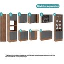 Ver imagem 4 de Armário de Cozinha Completa C Balcão Milla Aura Carraro Nogal Cinza Titânio