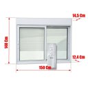Ver imagem 6 de Janela Elite 2 Folhas Moveis com Persiana Integrada Correr com Motor e Controle Remoto 140 x 150 Vid