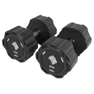 Par de Dumbbells 22kg Lion Monobloco em Aço Maciço Injetado