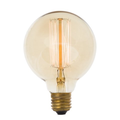 Kit 5 Lâmpada Filamento de Carbono Poptem G95 40w 110v 13cm Decorativa Transparente