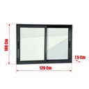 Ver imagem 6 de Janela Elite 2 Folhas Moveis 100 X 120 Vidro Liso