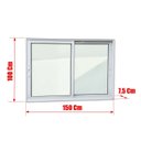Ver imagem 6 de Janela Elite 2 Folhas Moveis 100 X 150 Vidro Liso