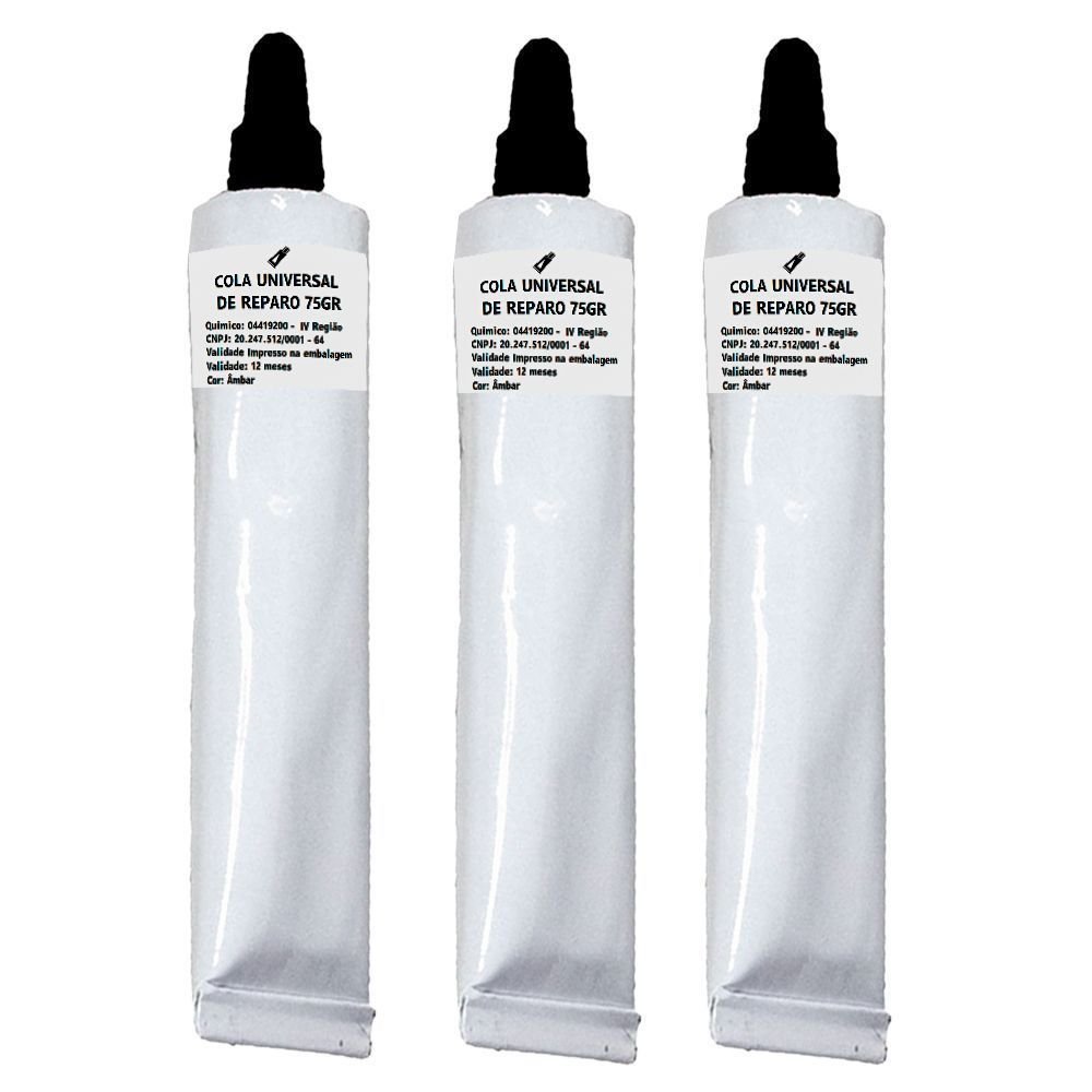 Kit 3 Adesivo de Contato Cola Universal Ambar 75g - 1
