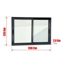 Ver imagem 6 de Janela Elite 2 Folhas Moveis 120 x 200 Vidro Liso Preto Brimak