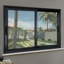 Ver imagem 1 de Janela Elite 2 Folhas Moveis 120 x 200 Vidro Liso Preto Brimak