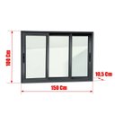 Ver imagem 6 de Janela Elite 3 Folhas Moveis Sequenciais 100 X 150 Vidro Liso