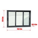 Ver imagem 6 de Janela Elite 3 Folhas Moveis Sequenciais 120 X 150 Vidro Liso
