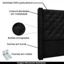Ver imagem 3 de Cabeceira Decorativa King Size 2,19M Loewe Suede Preto - Gran Belo