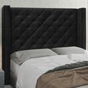 Ver imagem 5 de Cabeceira Decorativa King Size 2,19M Loewe Suede Preto - Gran Belo
