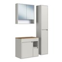 Ver imagem 2 de Conjunto Banheiro Modulado 88 cm com 3 Peças Gabinete Suspenso sem Cuba Bahamas Yescasa Arenas