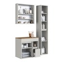 Ver imagem 5 de Conjunto Banheiro Modulado 88 cm com 3 Peças Gabinete Suspenso sem Cuba Bahamas Yescasa Arenas