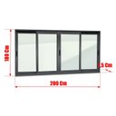 Ver imagem 6 de Janela Elite 4 Folhas Moveis 100 X 200 Vidro Liso