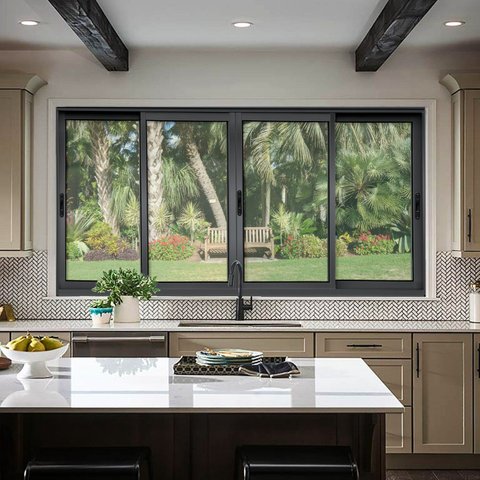 Janela Elite 4 Folhas Moveis 100 X 240 Vidro Liso