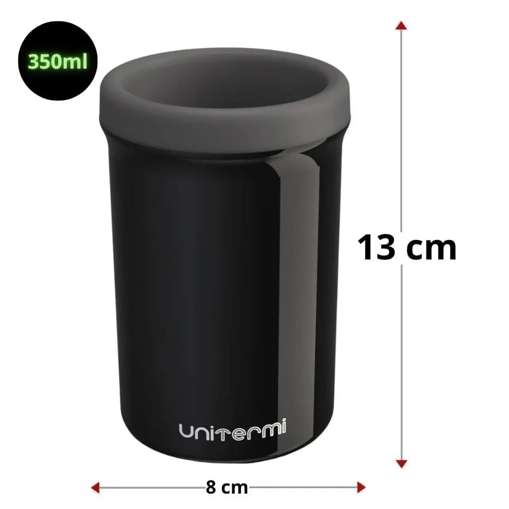 Ver imagem 3 de Kit 2 Porta Lata Térmico 350ml Ideal para Bares e Casa:Cinza
