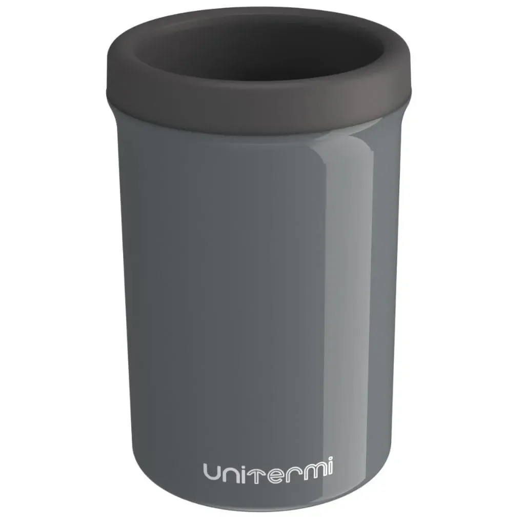 Kit 2 Porta Lata Térmico 350ml Ideal para Bares e Casa:Cinza