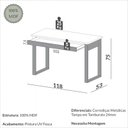 Ver imagem 7 de Mesa para Escritório 1 Gaveta Industrial Freijó/preto - Dalla Costa