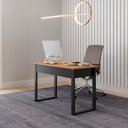 Ver imagem 3 de Mesa para Escritório 1 Gaveta Industrial Freijó/preto - Dalla Costa