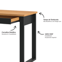 Ver imagem 4 de Mesa para Escritório 1 Gaveta Industrial Freijó/preto - Dalla Costa