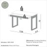 Mesa para Escritório 1 Gaveta Industrial Freijó/preto - Dalla Costa - 7