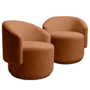 Ver imagem 2 de Kit 02 Poltrona Decorativa Orgânica Espanha para Sala Bouclê:terracota