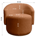 Ver imagem 4 de Kit 02 Poltrona Decorativa Orgânica Espanha para Sala Bouclê:terracota