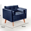 Ver imagem 3 de Poltrona Moderna Decoração Sala, Varanda, Recepção Luma