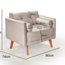 Ver imagem 3 de Poltrona Moderna Decoração Sala, Varanda, Recepção Luma